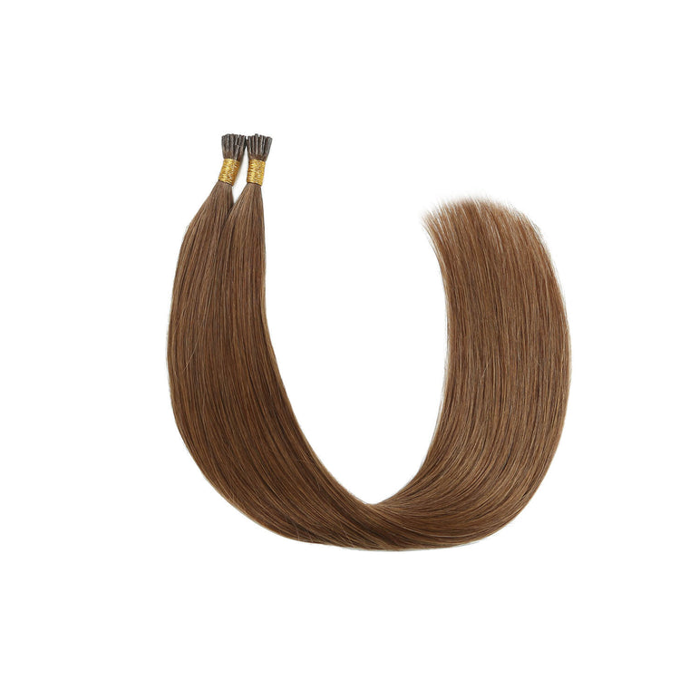 I Tips Human Hair 40G #6 Dark Chestnut Brown NATURAL STRAIGHT