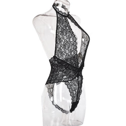 2020 Sexy Lingerie Lace Bodysuits  Hollow Out Perspective Backless