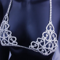 Sexy body chain rhinestone luxury underwear set Tassel Crystal body chain