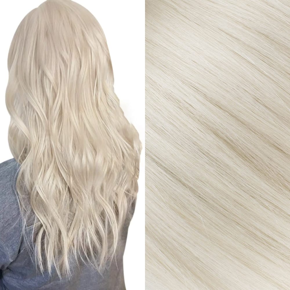 I Tips Human Hair 40G #80 NATURAL STRAIGHT White Ash Blond