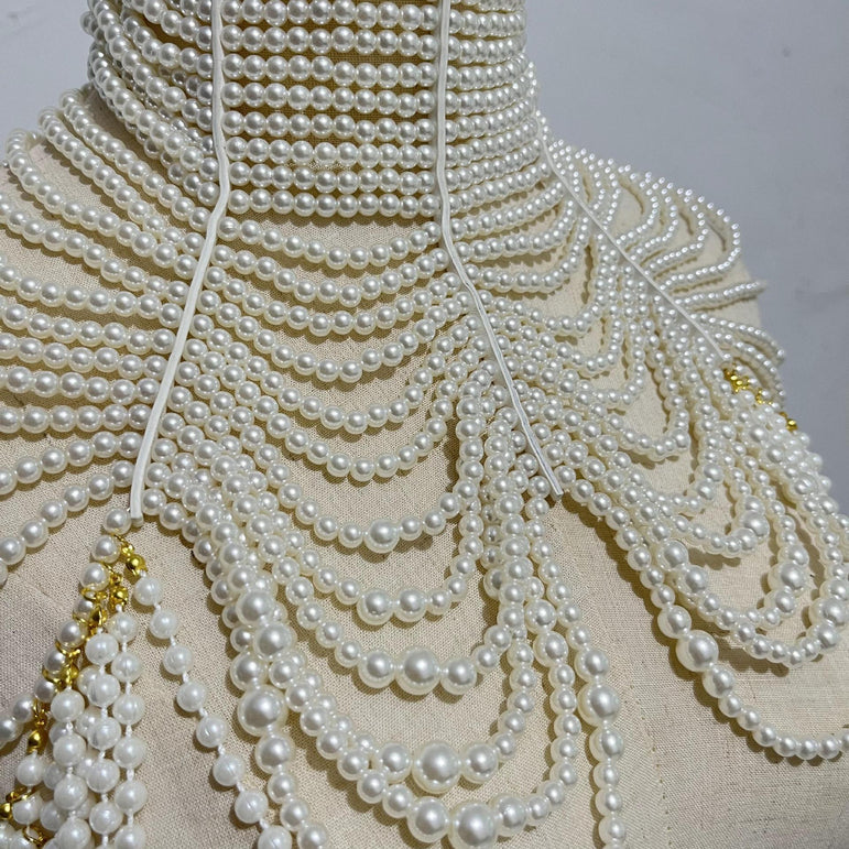 Pearl breast chain Pearl shoulder chain Bra Chains Body Jewelry