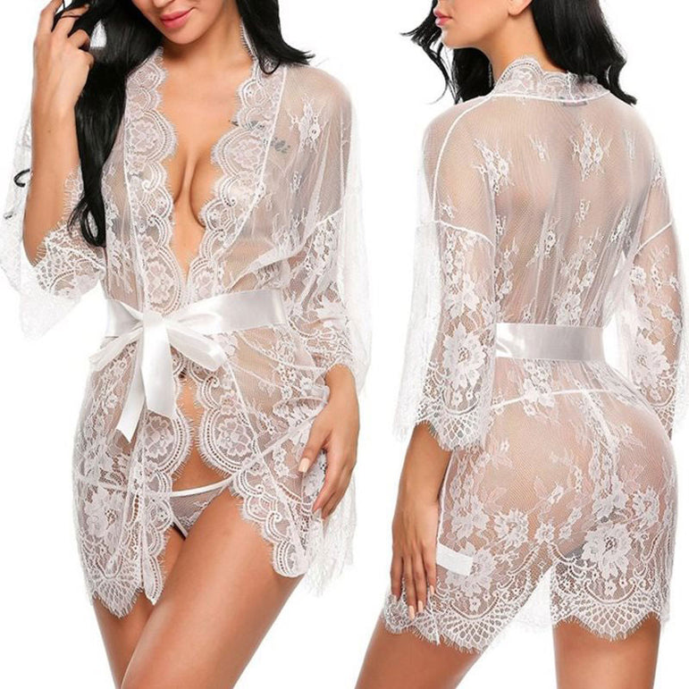 Lace plus size sexy pajamas sexy teasing sexy lingerie