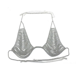 Tassel Rhinestone Body Chain Sexy Bikini Set