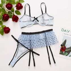 Thin Perspective Sexy Mesh Skirt Sexy Lingerie Set