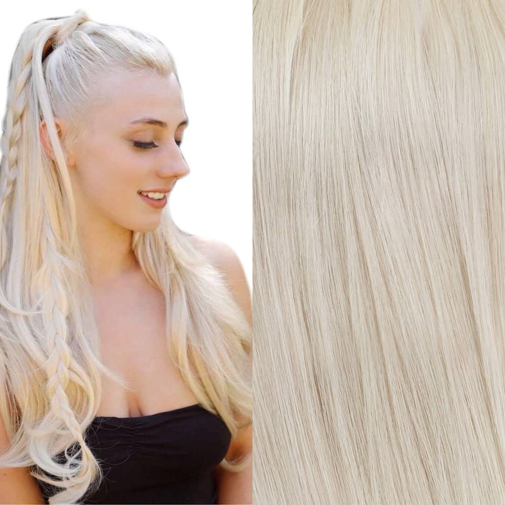 I Tips Human Hair 40G #1000 NATURAL STRAIGHT White Blonde
